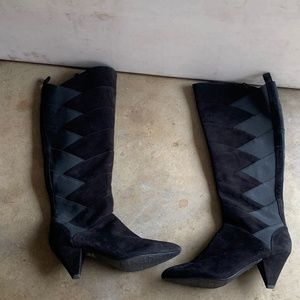 J. Reneé Black Walkaline Suede Boots/Booties